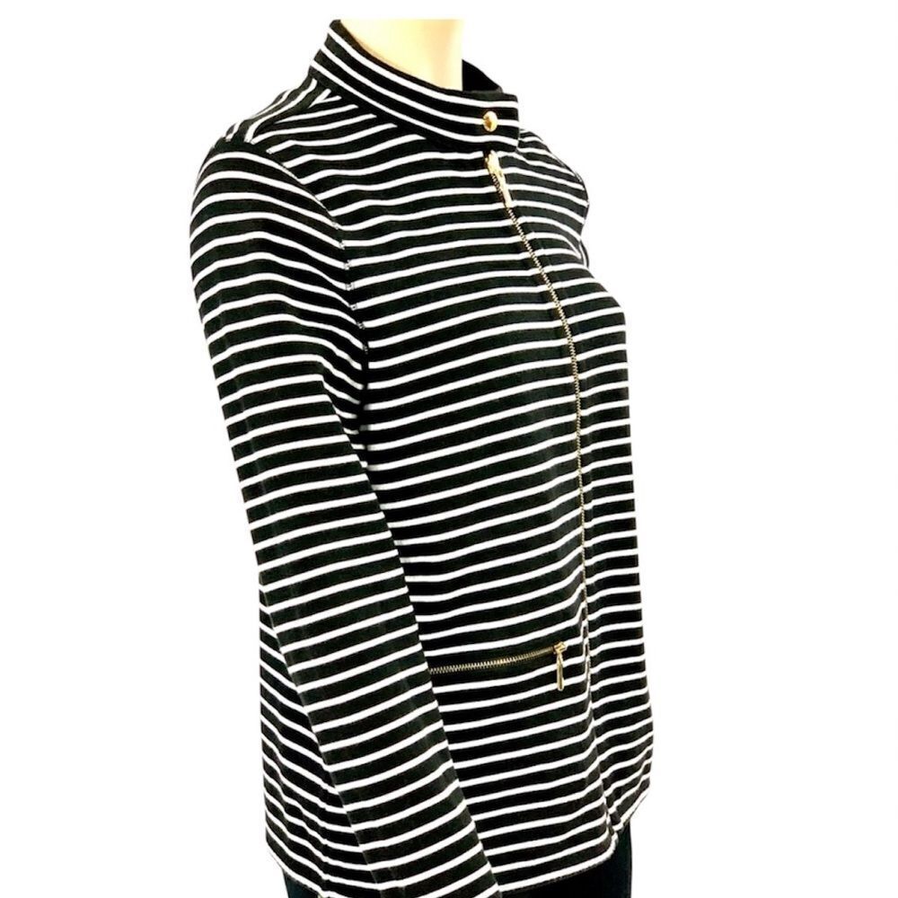LRL Reversible Cotton Blend Black & White Striped Jacket - XL - Great Condition